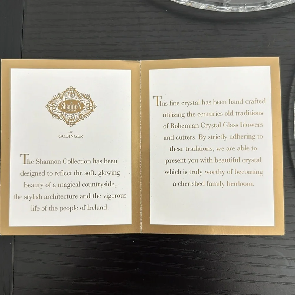 Shannon by Godinger 24% Lead Crystal Sutton Place Dessert Plates (4)